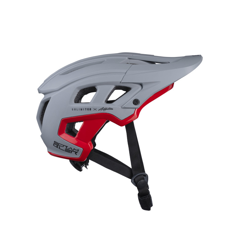 CASQUE SCRAMBLER GREY RED