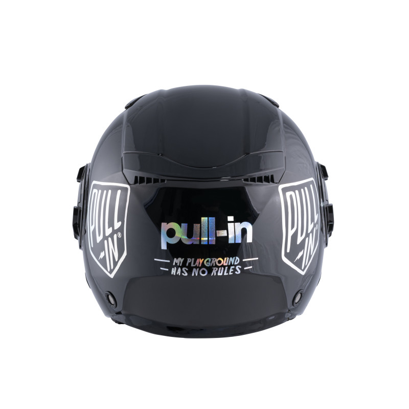 PULL IN HOLOGRAPHIC OPEN FACE HELMET