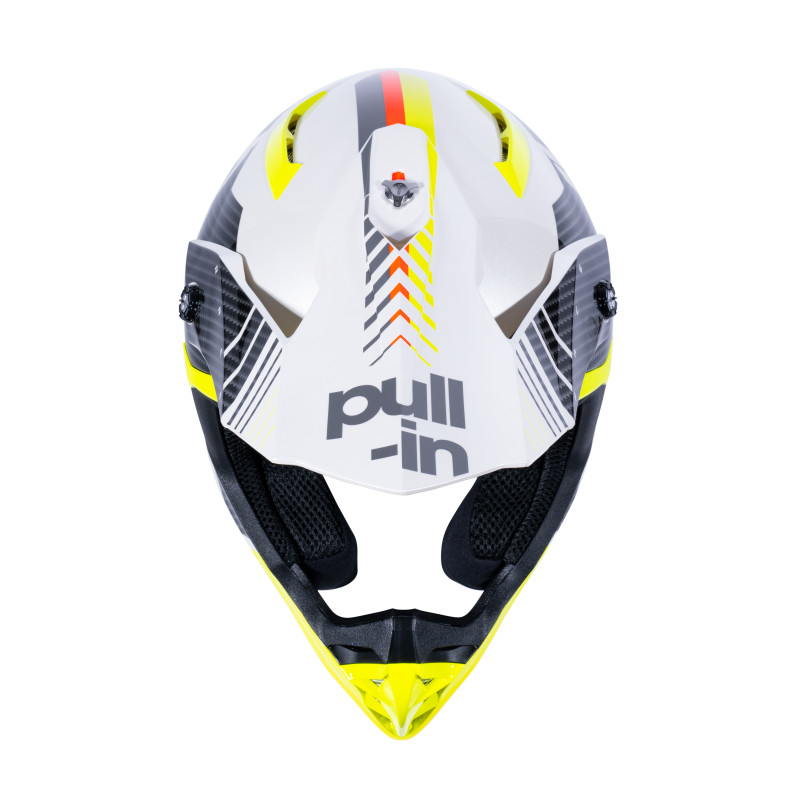CASQUE PULL IN RACE WHITE NEON YELLOW