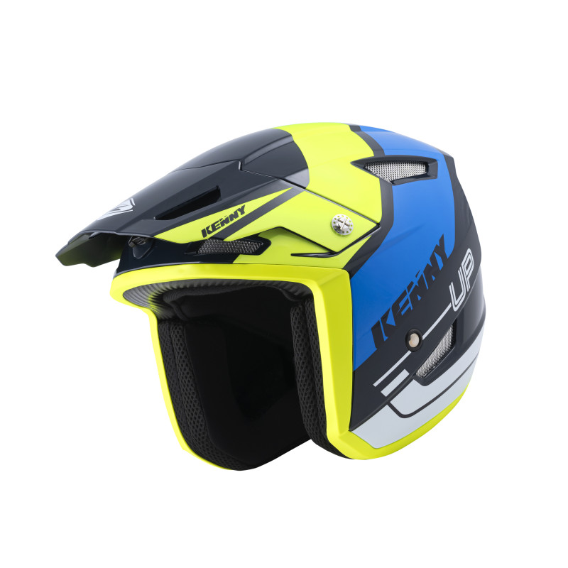 CASQUE TRIAL UP BLUE NEON YELLOW