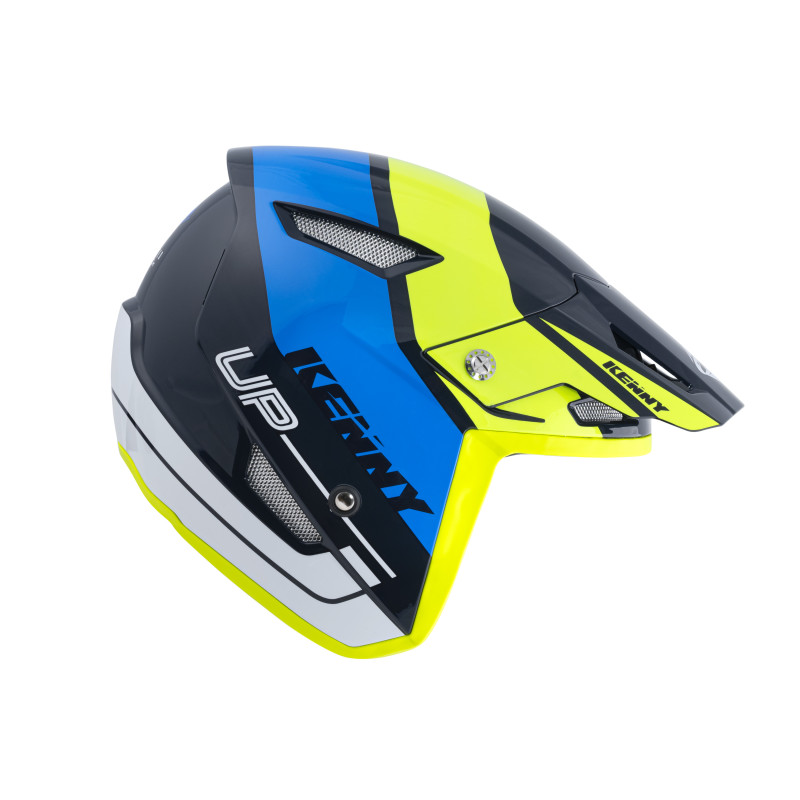 CASQUE TRIAL UP BLUE NEON YELLOW