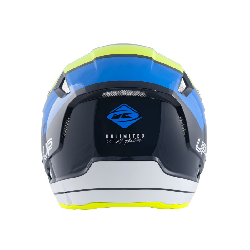 CASQUE TRIAL UP BLUE NEON YELLOW