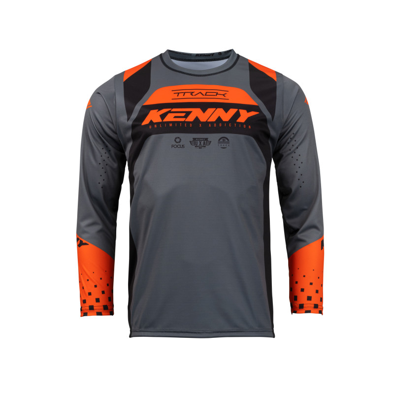 MAILLOT TRACK FOCUS ORANGE BLACK ENFANT