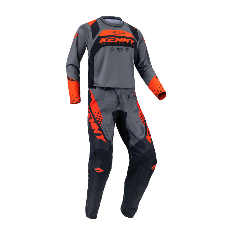 MAILLOT TRACK FOCUS ORANGE BLACK ENFANT