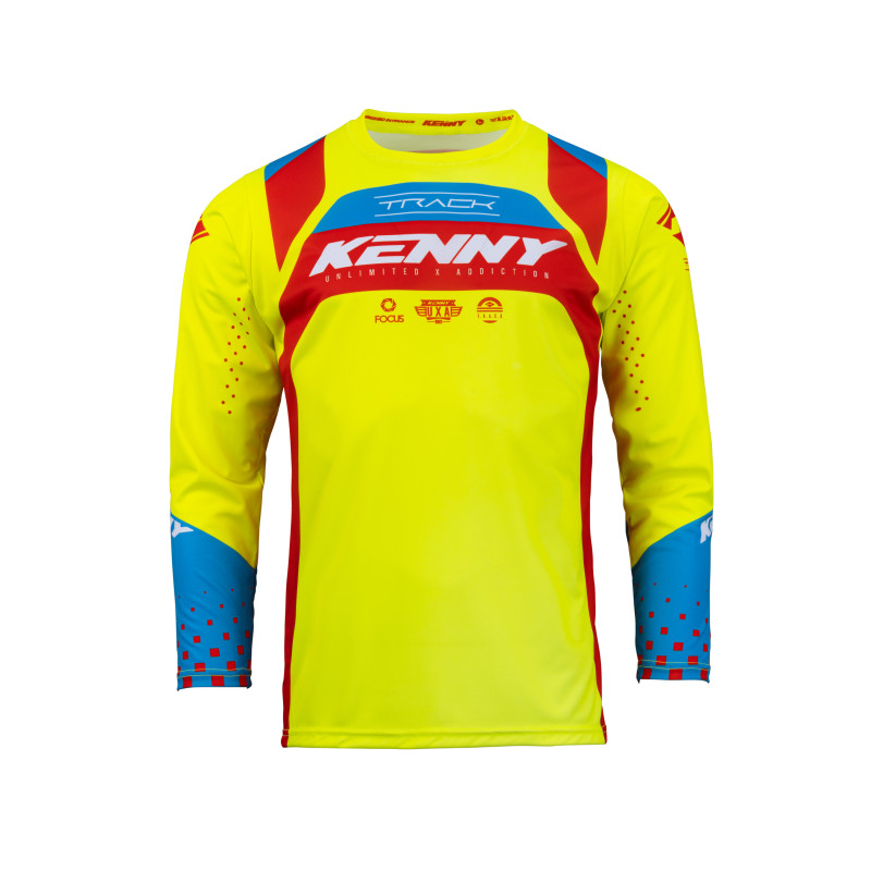 MAILLOT TRACK FOCUS NEON YELLOW ENFANT