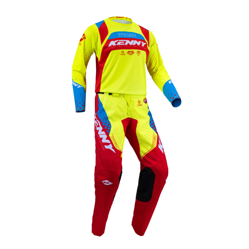 MAILLOT TRACK FOCUS NEON YELLOW ENFANT