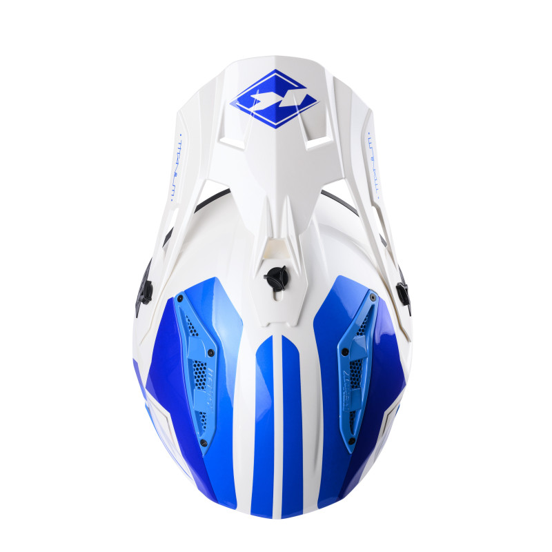 CASQUE TITANIUM GRAPHIC WHITE BLUE