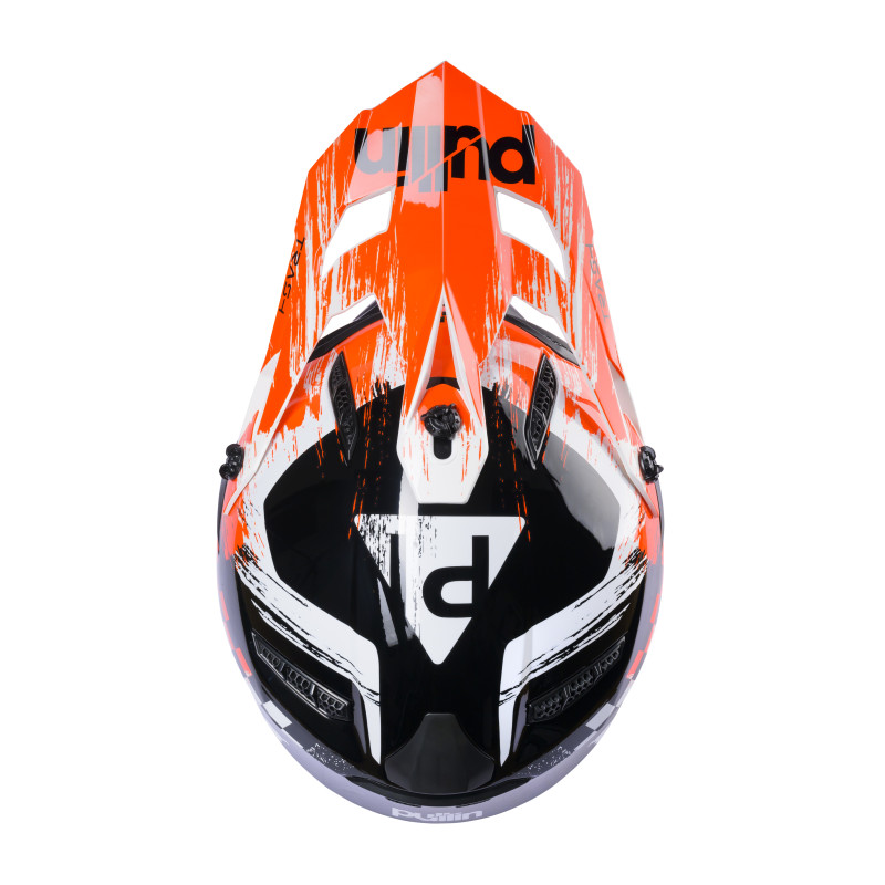 CASQUE PULL IN TRASH BLACK ORANGE