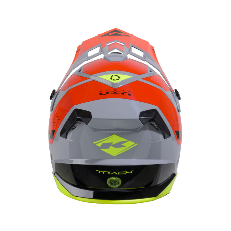 TRACK GREY ORANGE HELMET