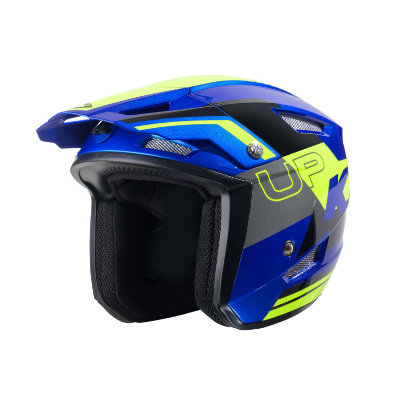 TRIAL UP BLUE NEON YELLOW HELMET