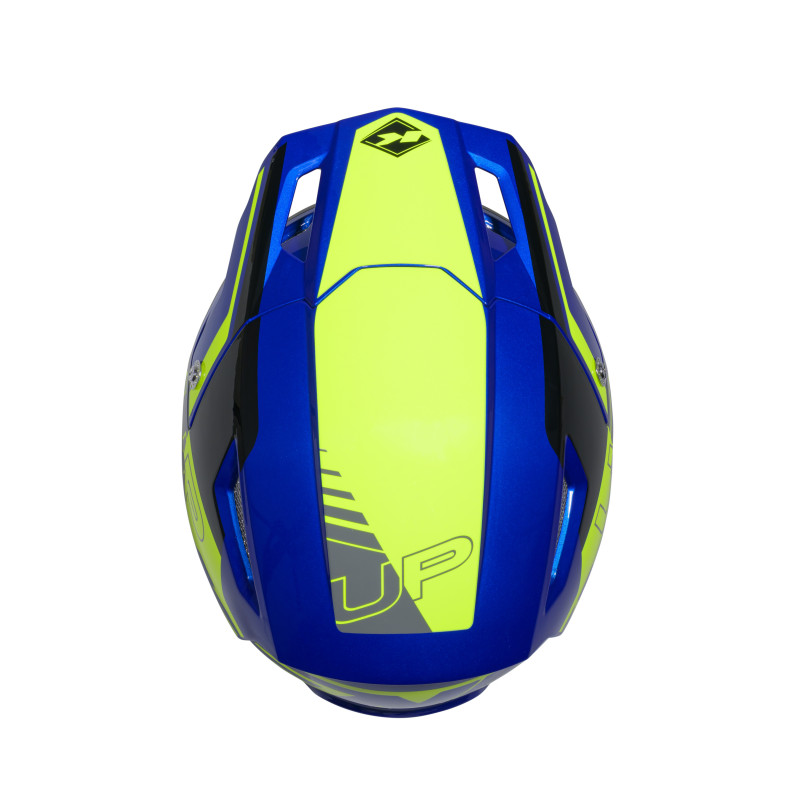 CASQUE TRIAL UP BLUE NEON YELLOW