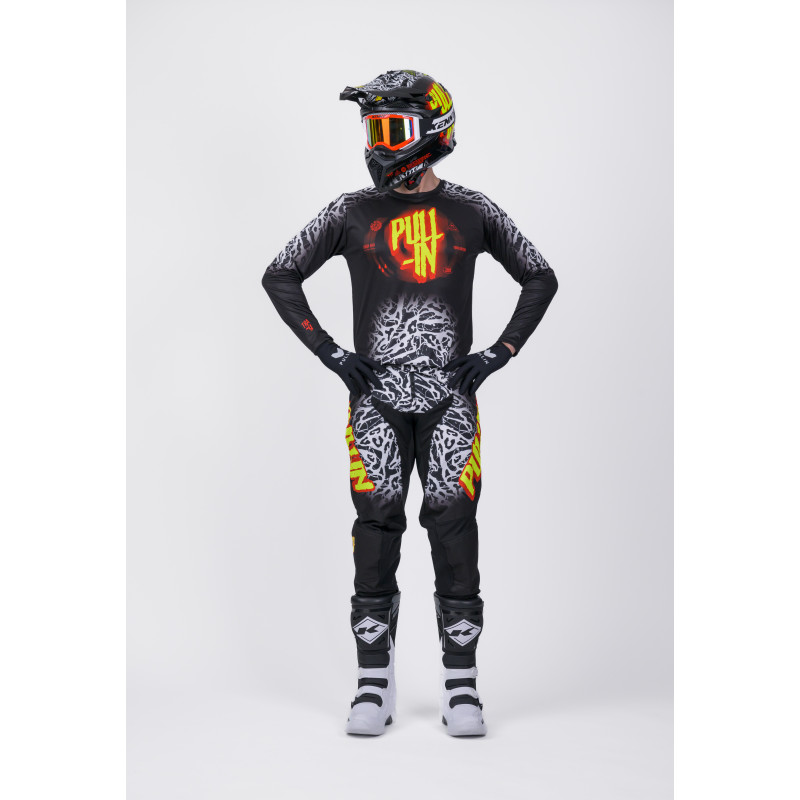 PULL-IN TRASH BLACK NEON PANTS