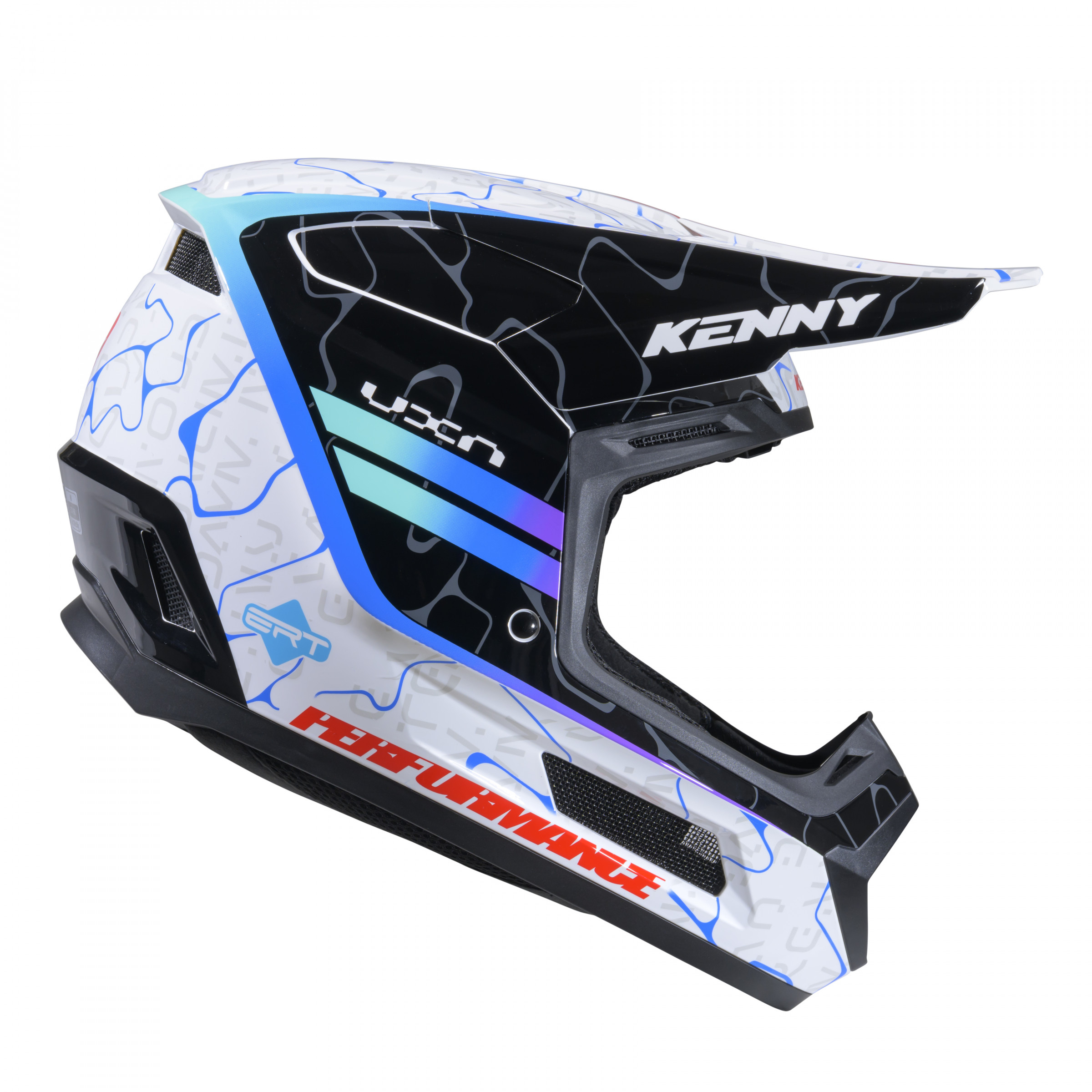 CASQUE PERFORMANCE GRAPHIC + WAVE BLUE WHITE