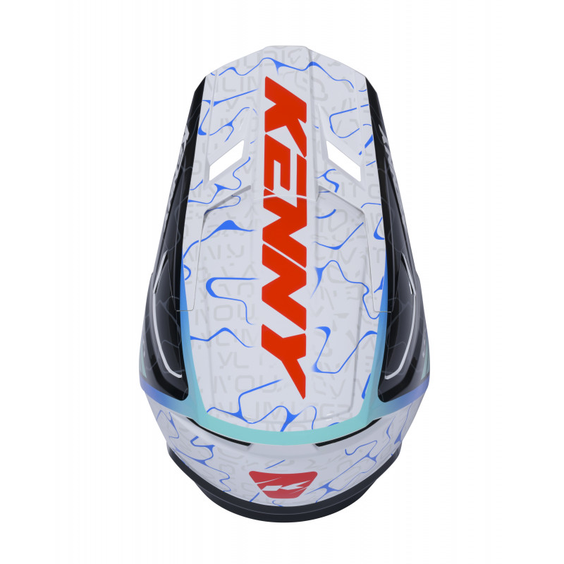 PERFORMANCE GRAPHIC + WAVE BLUE WHITE HELMET