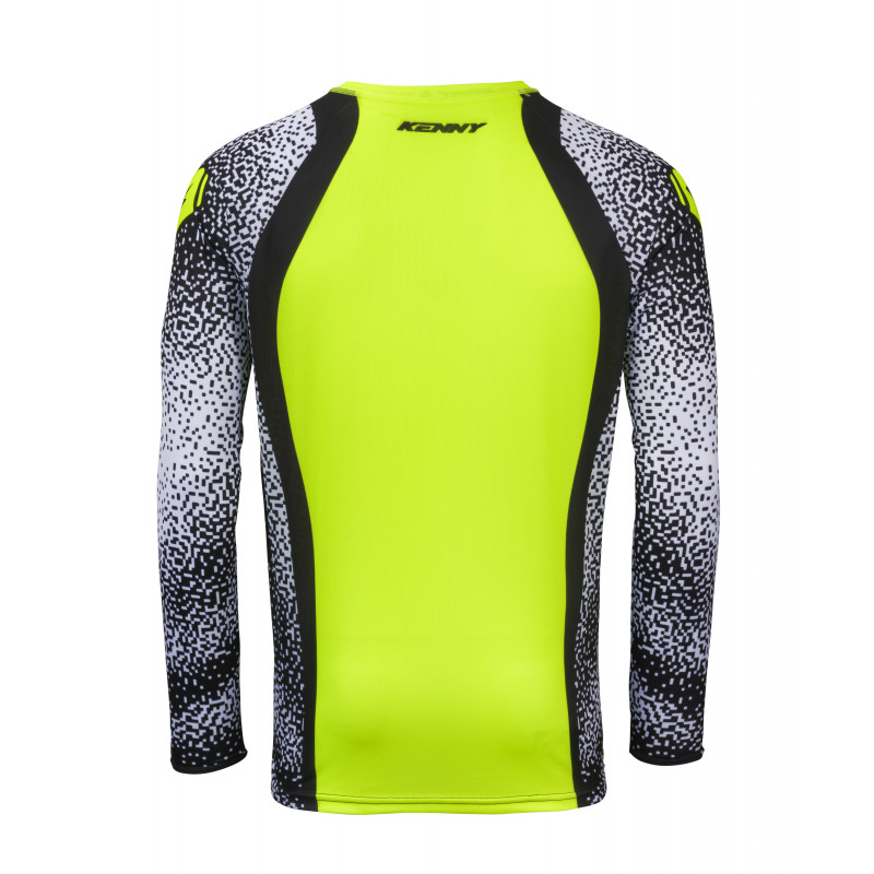 MAILLOT FORCE PIXEL WHITE NEON YELLOW