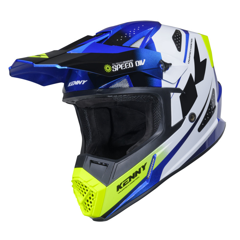 CASQUE TRACK SPEED NEON BLUE ENFANT