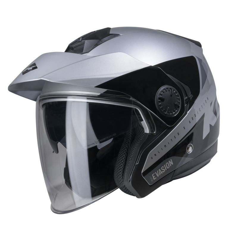 CASQUE EVASION GRAPHIC SILVER BLACK