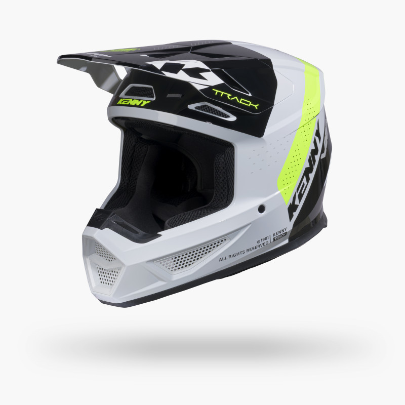 CASQUE TRACK GRAPHIC BLAST WHITE NEON YELLOW