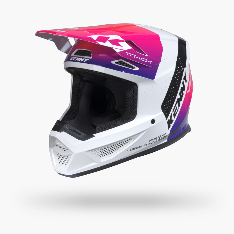TRACK GRAPHIC BLAST WHITE GRADIENT HELMET