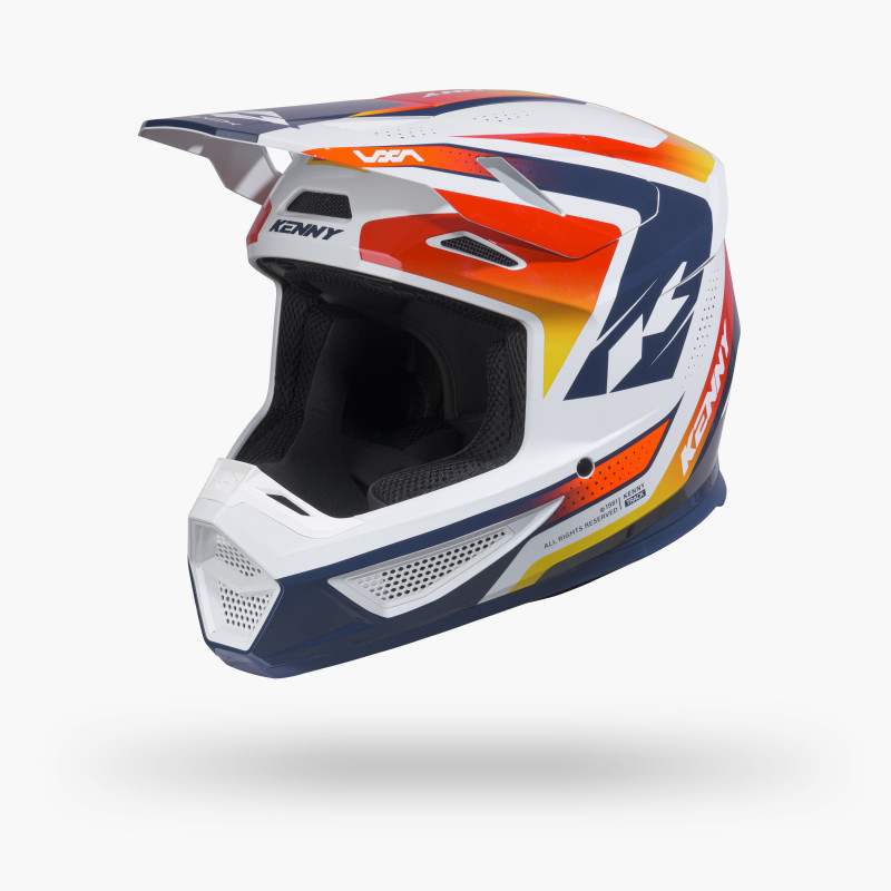 CASQUE TRACK GRAPHIC + FOCUS ORANGE NAVY