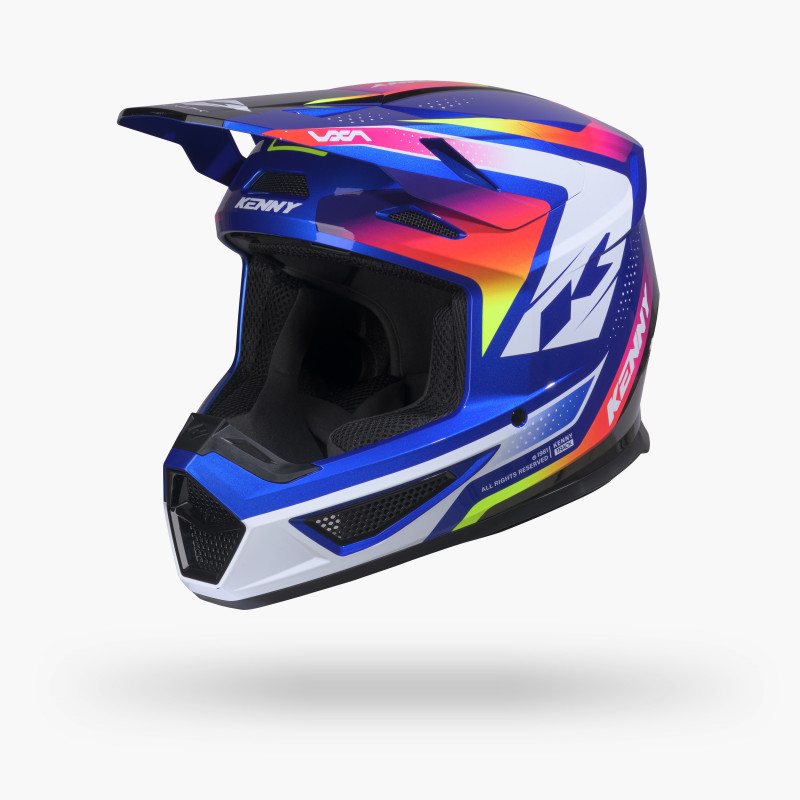 TRACK GRAPHIC + CANDY BLUE HELMET
