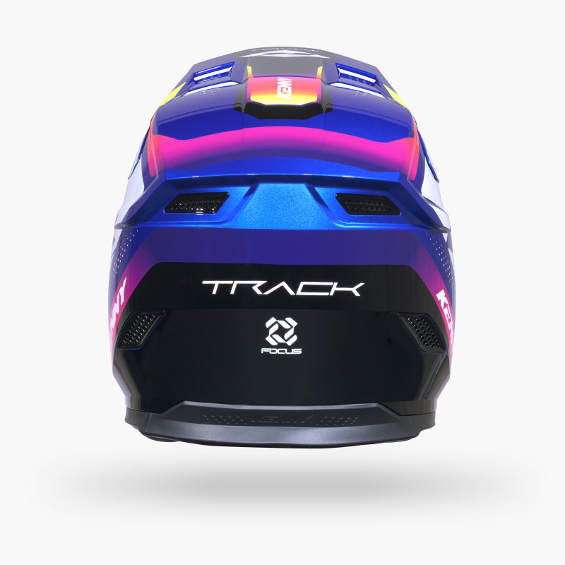 TRACK GRAPHIC + CANDY BLUE HELMET