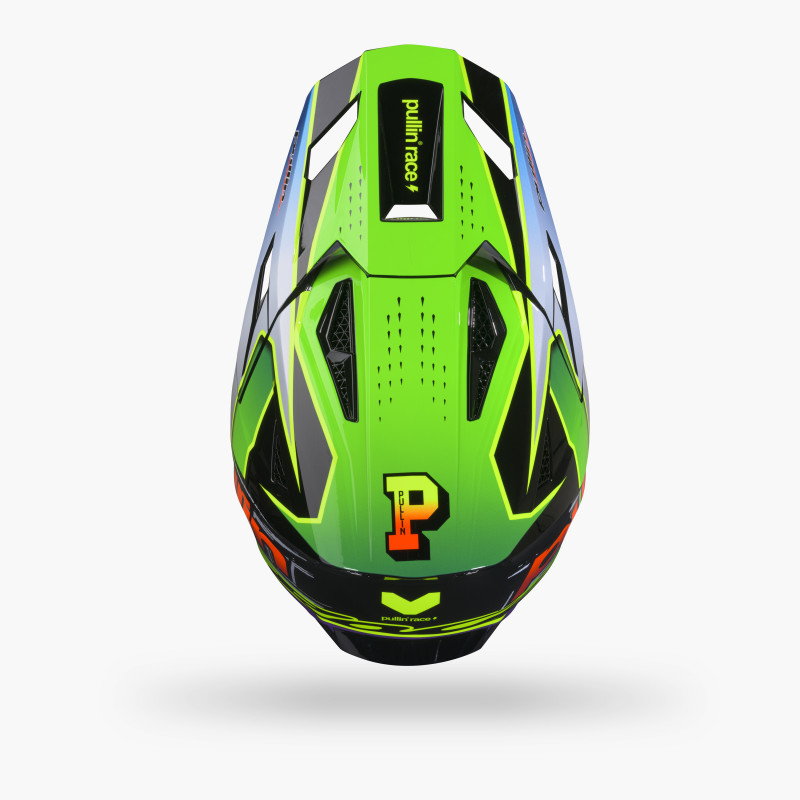 PULL-IN MASTER GRAPHIC RACE NEON GREEN HELMET