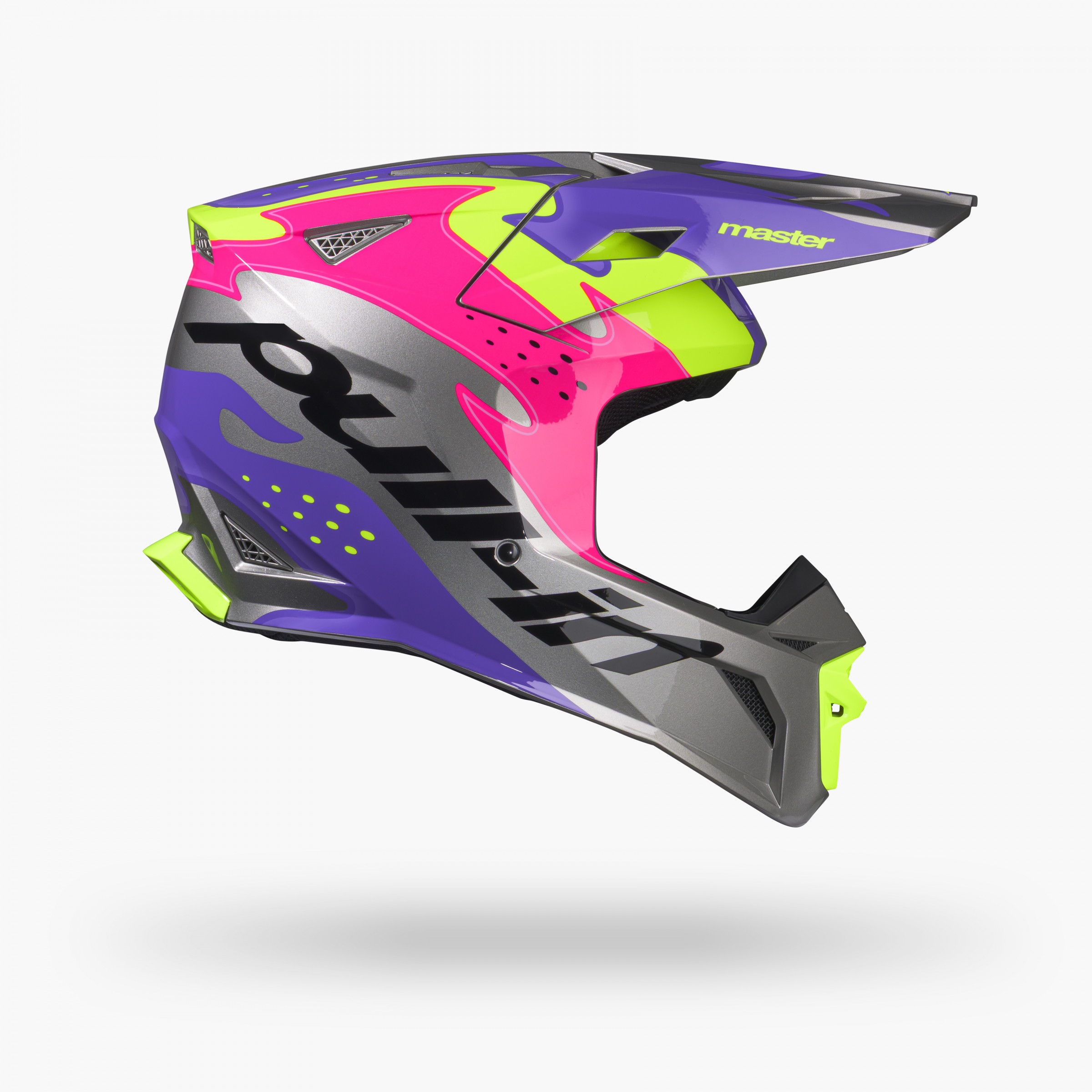 PULL-IN MASTER GRAPHIC PURPLE GREY HELMET