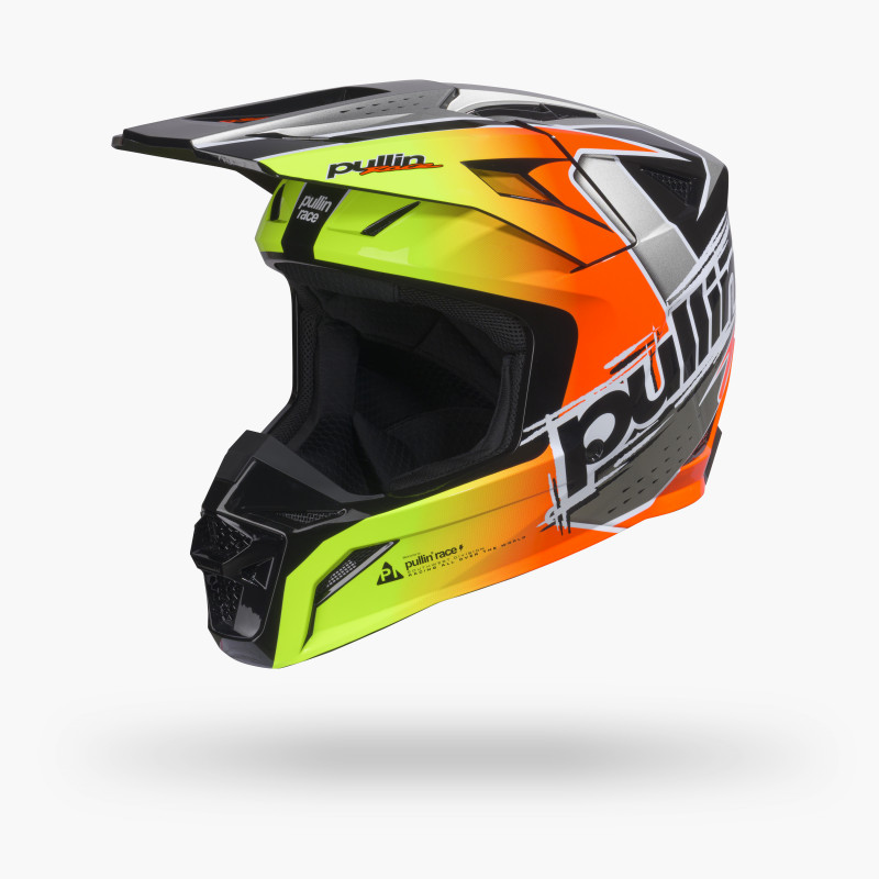 PULL-IN MASTER GRAPHIC RACE NEON ORANGE KID HELMET