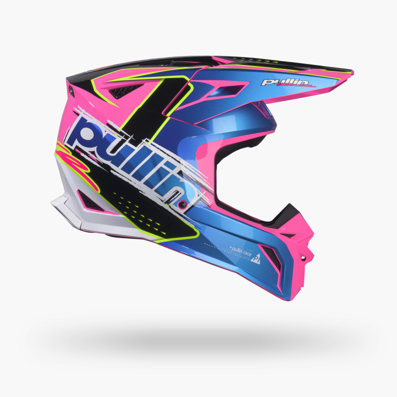 PULL-IN MASTER GRAPHIC RACE NEON PINK KID HELMET