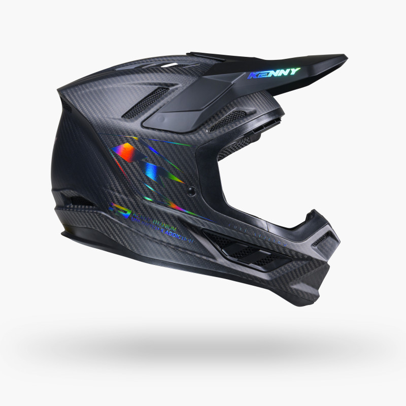 TITANIUM CARBON MATT HOLOGRAPHIC HELMET