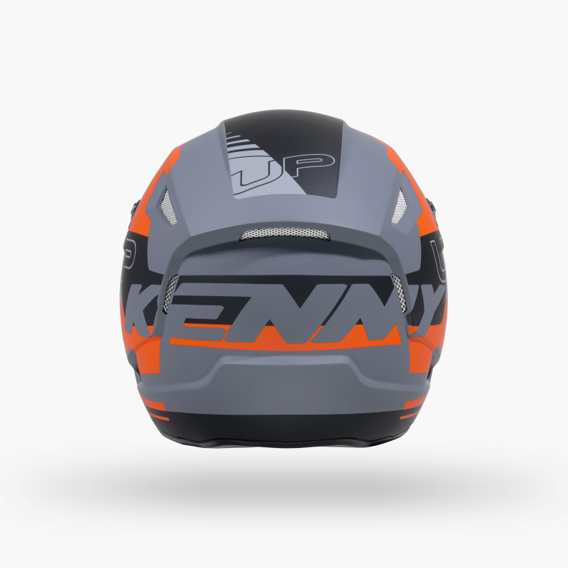 TRIAL UP GREY ORANGE HELMET