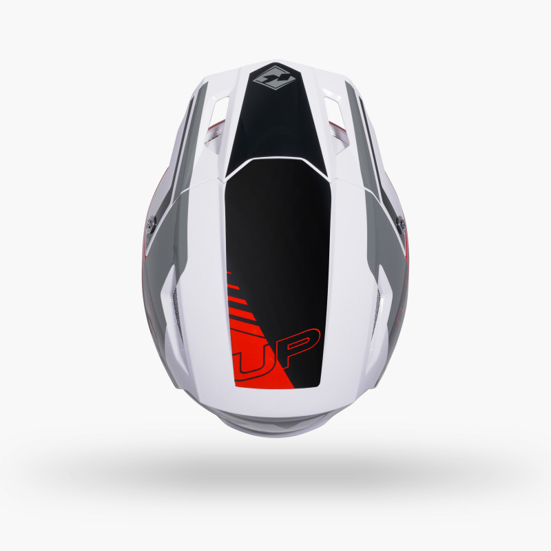 CASQUE TRIAL UP WHITE RED