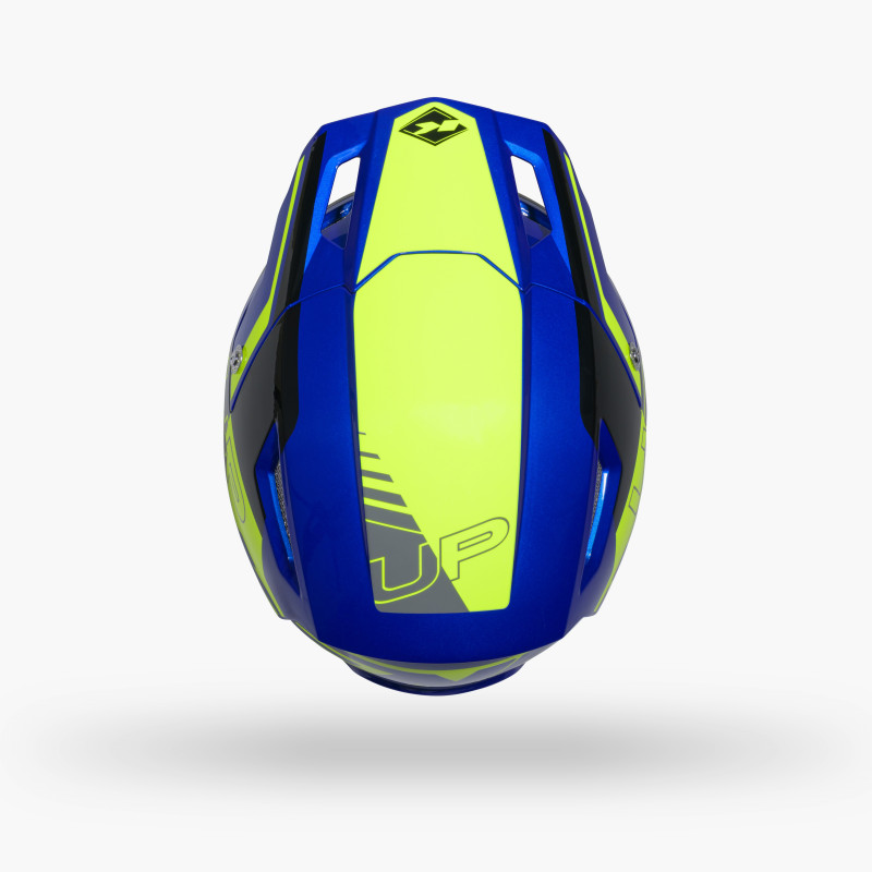 TRIAL UP BLUE NEON YELLOW HELMET