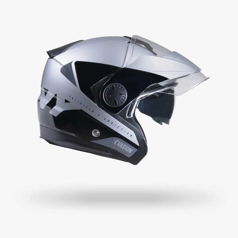 EVASION GRAPHIC SILVER BLACK HELMET