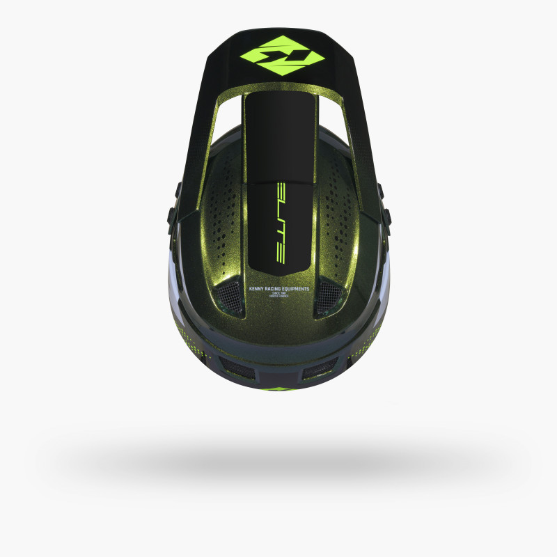 ELITE GRAPHIC + GREEN CHAMELEON HELMET