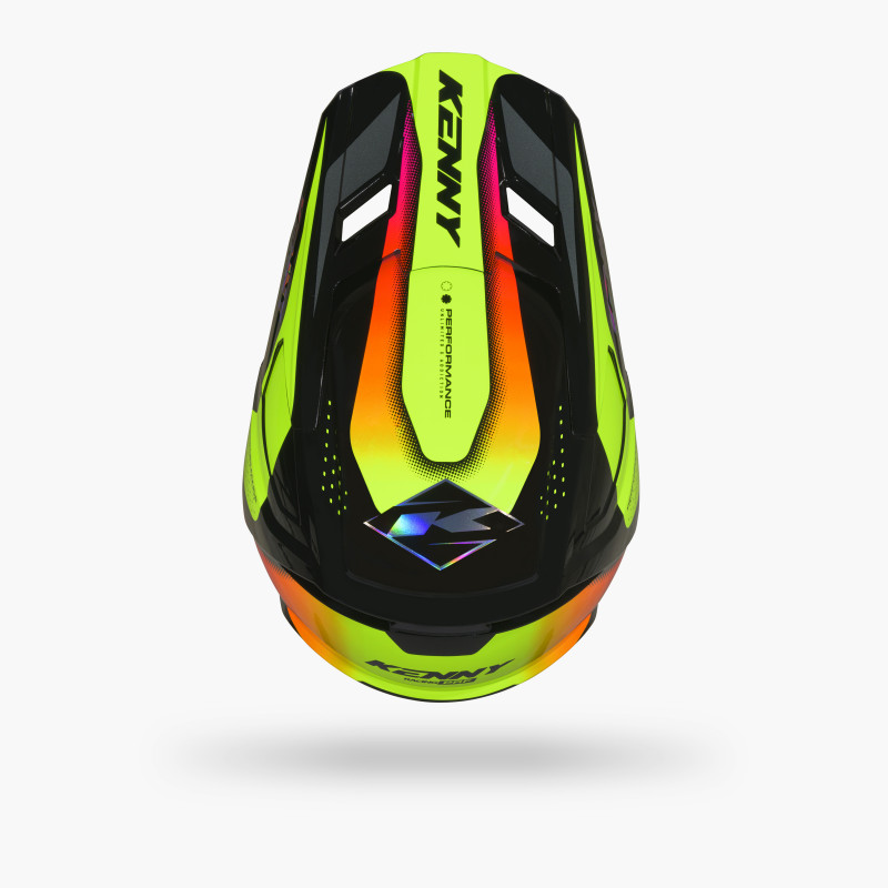 PERFORMANCE GRAPHIC RACING NEON YELLOW KID HELMET