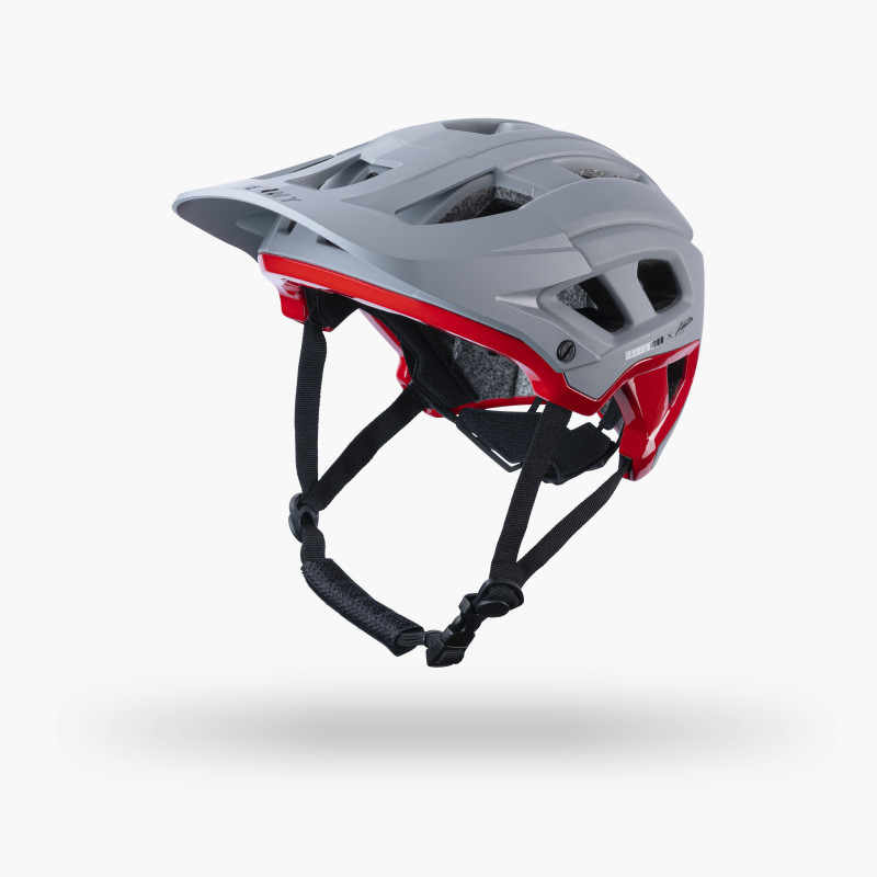 SCRAMBLER GREY RED KID HELMET